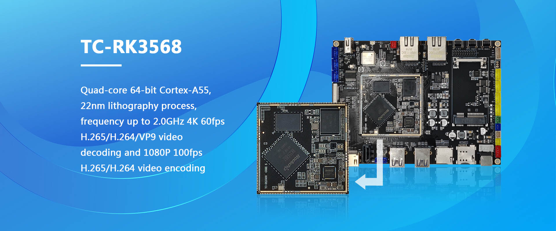 Продажба на големо Rockchip TC-RK3568 Одбор за развој на високи перформанси VPU